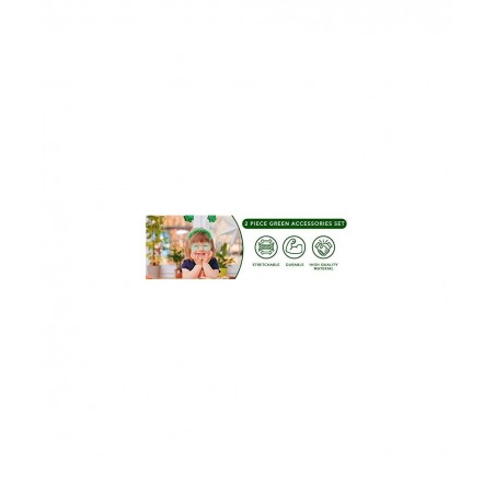 St Patricks Day Costume Accessories Shamrock Green Headband Green Sunglasses $22.58 Kids' Dress-Up Accessories