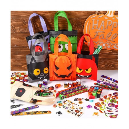 192 Pieces Halloween Party Favors Set 24 Pack Halloween Stationery for Kids Trick or Treat Toy Goody Bag Fillers Including Ha...