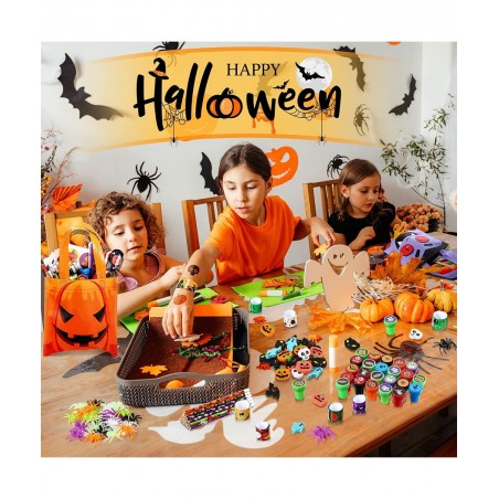 192 Pieces Halloween Party Favors Set 24 Pack Halloween Stationery for Kids Trick or Treat Toy Goody Bag Fillers Including Ha...