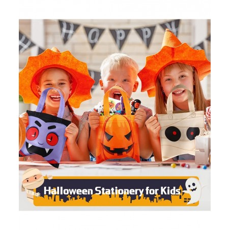 192 Pieces Halloween Party Favors Set 24 Pack Halloween Stationery for Kids Trick or Treat Toy Goody Bag Fillers Including Ha...