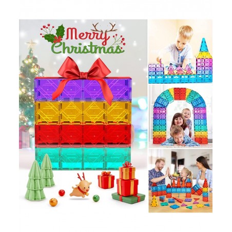 Magnetic Tiles 102PCS Kids Magnet Toys for 3+ Year Old Boys and Girls STEM Magnetic Blocks Educational Construction Gift for ...