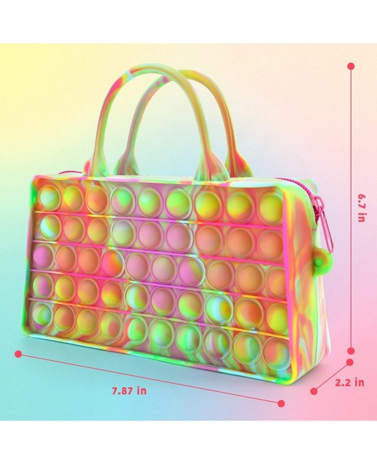 Pop Purse Fidget Toys Bag for Girls and Women Big Pop Shoulder Bags Pop Bubble Purse Handbags Halloween Christmas Party Favor...