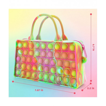 Pop Purse Fidget Toys Bag for Girls and Women Big Pop Shoulder Bags Pop Bubble Purse Handbags Halloween Christmas Party Favor...