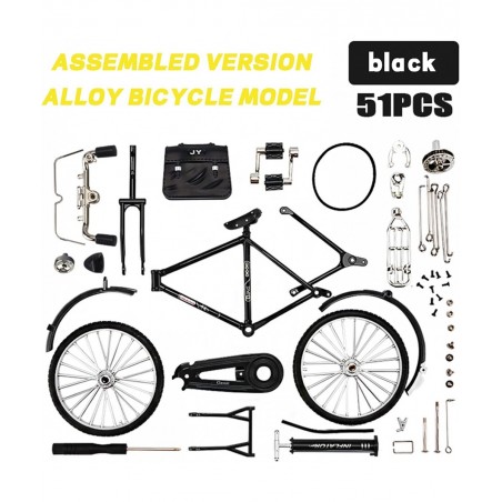 51 PCS DIY Retro Bicycle Model Ornament For Kids Vintage Metal Bicycle Ornaments DIY Bicycle Model Scale Iron Art Tabletop Or...