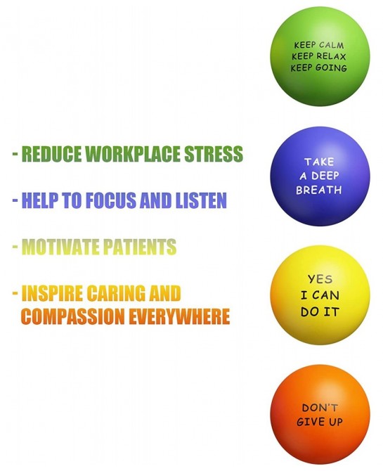 Motivational Stress Balls(20 Pack) for Kids and Adults Stress Relief Balls with Quetos to Relieve Anxiety and Manage Anger as...