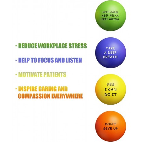 Motivational Stress Balls(20 Pack) for Kids and Adults Stress Relief Balls with Quetos to Relieve Anxiety and Manage Anger as...