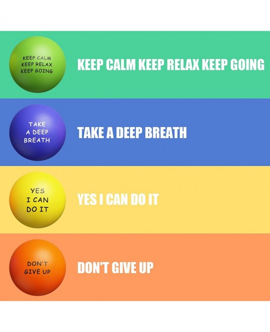 Motivational Stress Balls(20 Pack) for Kids and Adults Stress Relief Balls with Quetos to Relieve Anxiety and Manage Anger as...