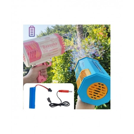 69 Hole Bubble Machine 69 Hole Bazooka Bubble Machine Colorful Light Strong Wind Bubble Machine Summer Outdoor Children's Toy...