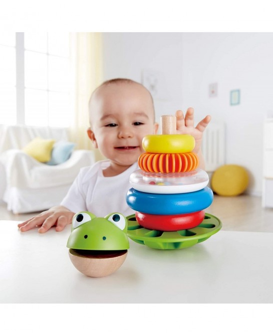E0457 Mr Frog Stacking Rings - Toddler Activity Toy $23.04 Early Development & Activity Toys