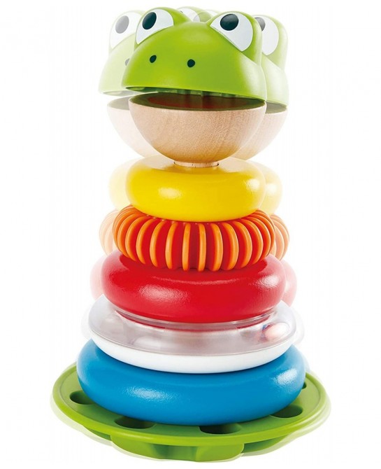 E0457 Mr Frog Stacking Rings - Toddler Activity Toy $23.04 Early Development & Activity Toys