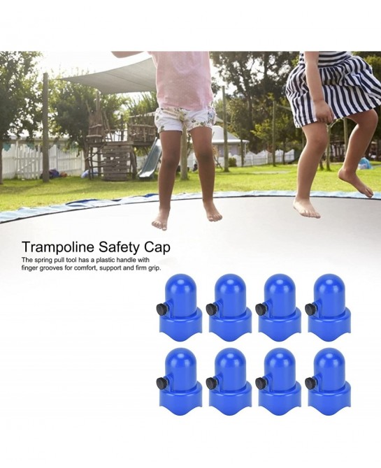 8 Pieces Trampoline Enclosure Pole Hat with Screw Thumb T Hook Spring Pull Tool Accessory for Trampoline Net Hook $46.04 Tram...