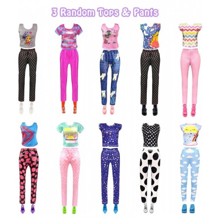 75Pcs Doll Clothes and Accessories Fashion Design kit for 11.5 Inch Doll Dress Up Including 2 Wedding Gown Dresses 1 Fashion ...