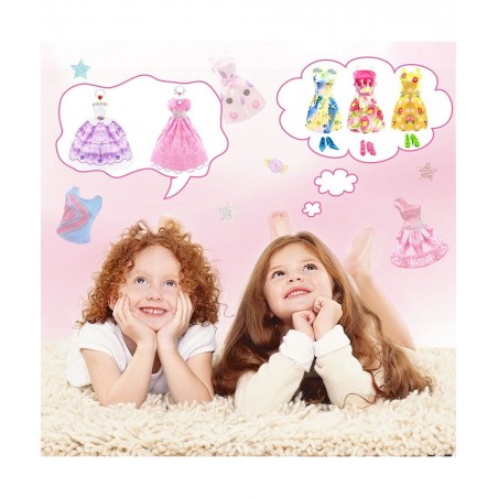 75Pcs Doll Clothes and Accessories Fashion Design kit for 11.5 Inch Doll Dress Up Including 2 Wedding Gown Dresses 1 Fashion ...