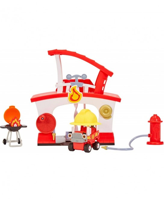 Let’s Go Cozy Coupe™ Fire Station Playset with Fire Truck Mini Push and Play Vehicle for Tabletop or Floor Push Play Car Fun ...