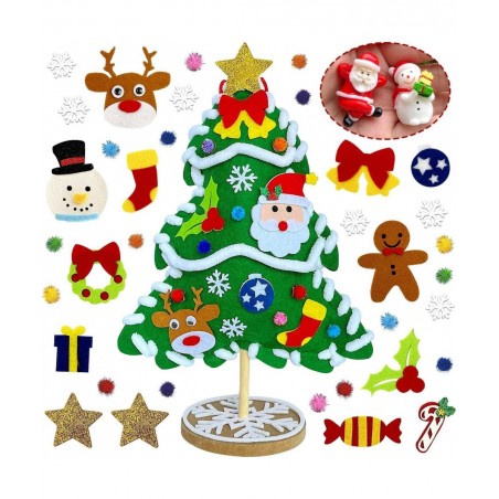 Sewing Kit for Kids Ages 5-8 8-12 Stress Relief Christmas Crafts for Adults 3D DIY Felt Christmas Tree Boys Girls Christmas G...