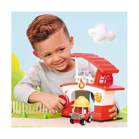 Let’s Go Cozy Coupe™ Fire Station Playset with Fire Truck Mini Push and Play Vehicle for Tabletop or Floor Push Play Car Fun ...