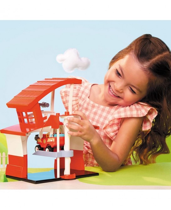 Let’s Go Cozy Coupe™ Fire Station Playset with Fire Truck Mini Push and Play Vehicle for Tabletop or Floor Push Play Car Fun ...