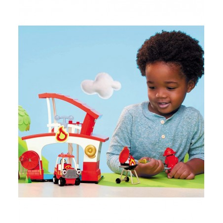 Let’s Go Cozy Coupe™ Fire Station Playset with Fire Truck Mini Push and Play Vehicle for Tabletop or Floor Push Play Car Fun ...