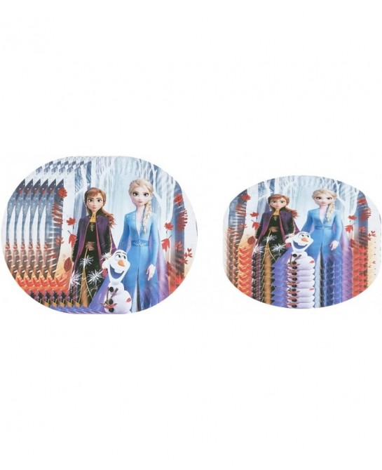 Frozen Birthday Set 20pcs Plates 20 Napkins 1 Tablecloths Frozen Themed Party Supplies $19.97 Kids' Party Tableware