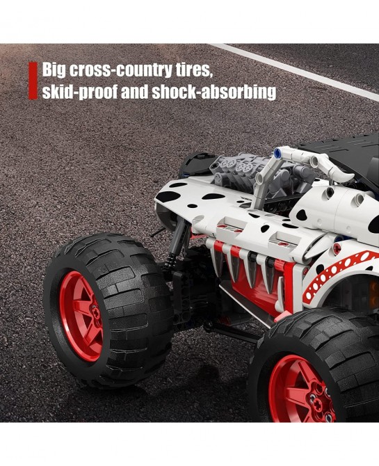 MY88006 Dalmatian Monster Truck Building Block Kits MOC Building Blocks Set to Build Gift for Kids Age 8+/Adult Collections E...