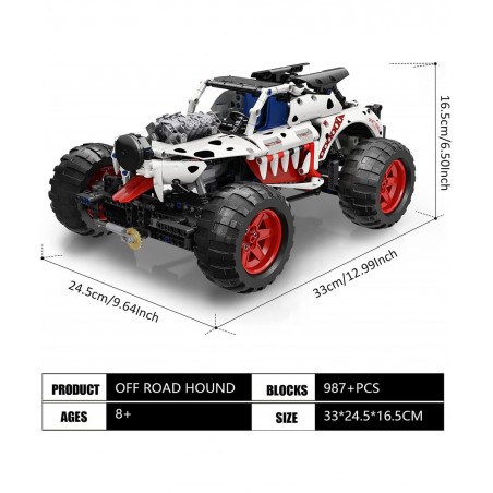 MY88006 Dalmatian Monster Truck Building Block Kits MOC Building Blocks Set to Build Gift for Kids Age 8+/Adult Collections E...