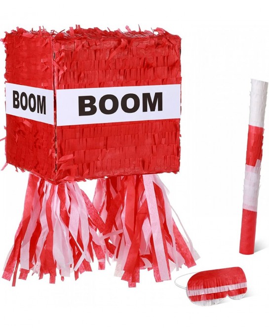 Small Red Boom Pinata with Blindfold and Stick Small Cube Shape Pinata for Birthday Party 7 x 7 x 7 Inches $32.72 Piñatas