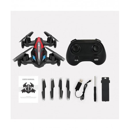 Drone_Flying Cars Quadcopter Air-Ground Dual Mode Switchwith Remote Control Car with 360°Rolling Speed Switch LED Lights One ...