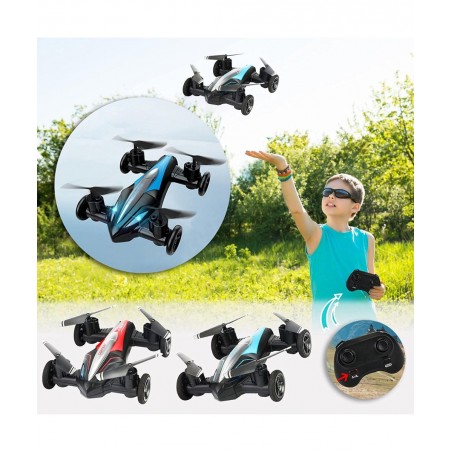 Drone_Flying Cars Quadcopter Air-Ground Dual Mode Switchwith Remote Control Car with 360°Rolling Speed Switch LED Lights One ...