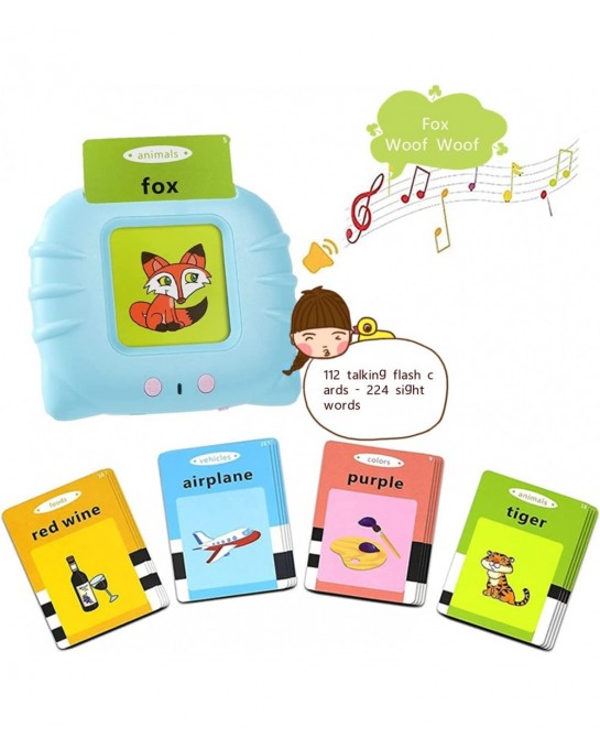Learning Flash Cards for Toddlers 1-5 Autism Toys Speech Therapy Toys Educational Learning Talking Sight Words Flash Cards Ki...