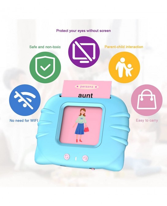 Learning Flash Cards for Toddlers 1-5 Autism Toys Speech Therapy Toys Educational Learning Talking Sight Words Flash Cards Ki...