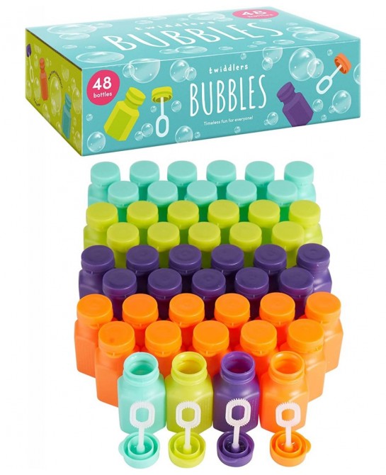 48 Mini Bubble Wands Party Favor Toys for Kids (17ml) - Wedding & Birthday Goodie Bag Filler Outdoor Games for Boys & Girls $...