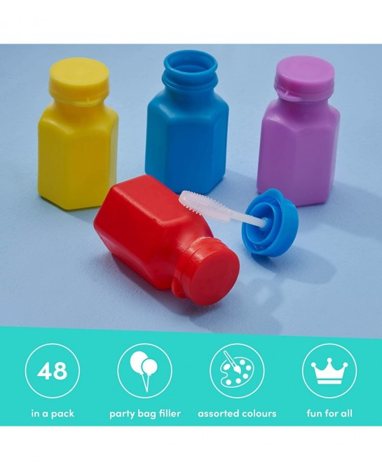 48 Mini Bubble Wands Party Favor Toys for Kids (17ml) - Wedding & Birthday Goodie Bag Filler Outdoor Games for Boys & Girls $...