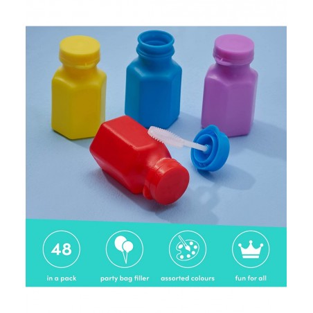 48 Mini Bubble Wands Party Favor Toys for Kids (17ml) - Wedding & Birthday Goodie Bag Filler Outdoor Games for Boys & Girls $...