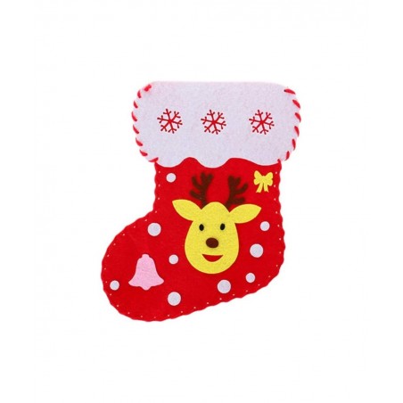 3pcs Christmas DIY Felt Kit Felt Christmas Ornament Christmas Craft Kits Sewing Stockings Craft Handmade Materials Gifts for ...
