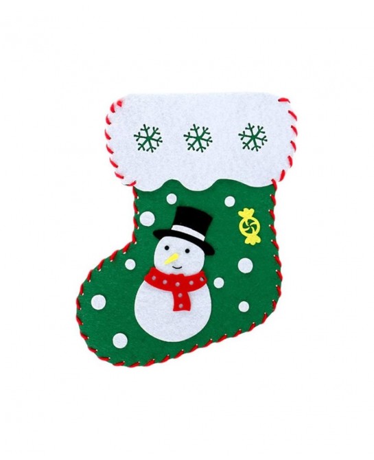 3pcs Christmas DIY Felt Kit Felt Christmas Ornament Christmas Craft Kits Sewing Stockings Craft Handmade Materials Gifts for ...