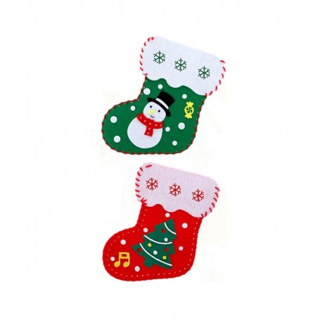 3pcs Christmas DIY Felt Kit Felt Christmas Ornament Christmas Craft Kits Sewing Stockings Craft Handmade Materials Gifts for ...