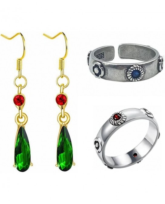 2pcs Rings Earrings for Howls moving castle Cosplay $22.47 Kids' Dress-Up Accessories