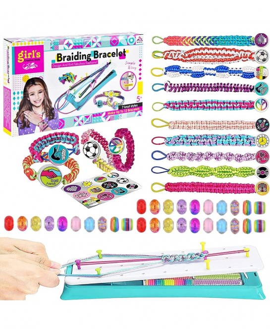 Friendship Bracelet Making kit for Girls Crafts Beaded Bracelets Making Toys for Girls Jewelry Making Loom Bracelet Maker Kit...