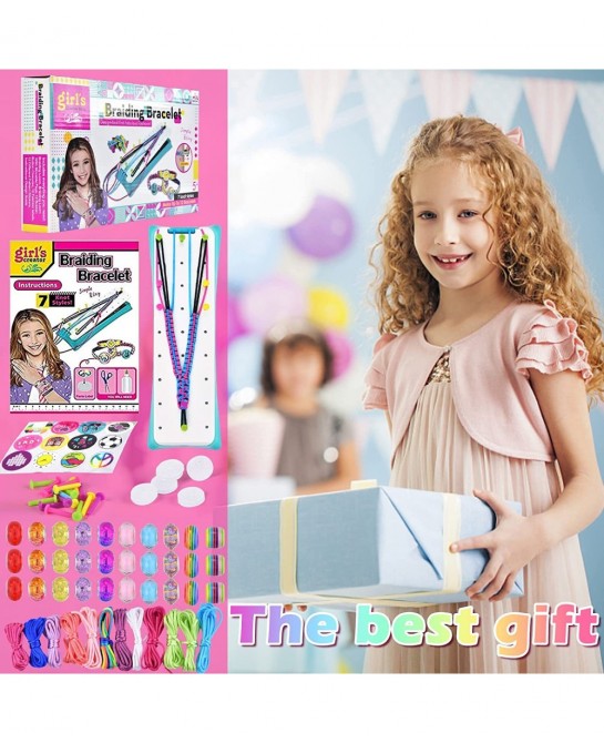 Friendship Bracelet Making kit for Girls Crafts Beaded Bracelets Making Toys for Girls Jewelry Making Loom Bracelet Maker Kit...