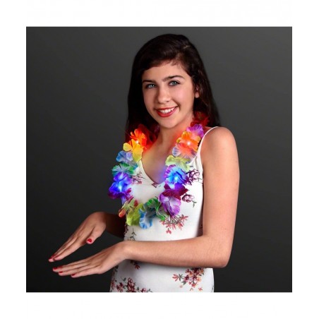 Set of 12 Rainbow LED Flower Hawaiian Lei Light Up Necklaces $65.28 Kids' Dress-Up Accessories