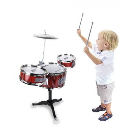 Small Plastic Drum Set Toy for Kids Age 3 - 6 Years Old Toy Musical Instruments Playing Rhythm Beat Toy Great Gift for Boys G...