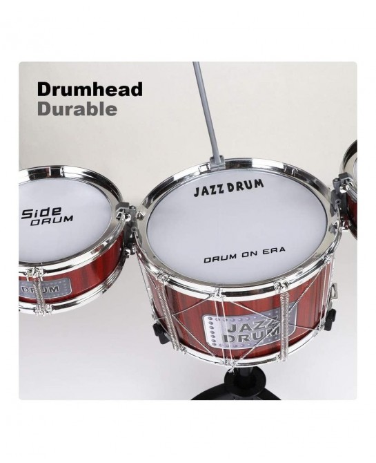 Small Plastic Drum Set Toy for Kids Age 3 - 6 Years Old Toy Musical Instruments Playing Rhythm Beat Toy Great Gift for Boys G...