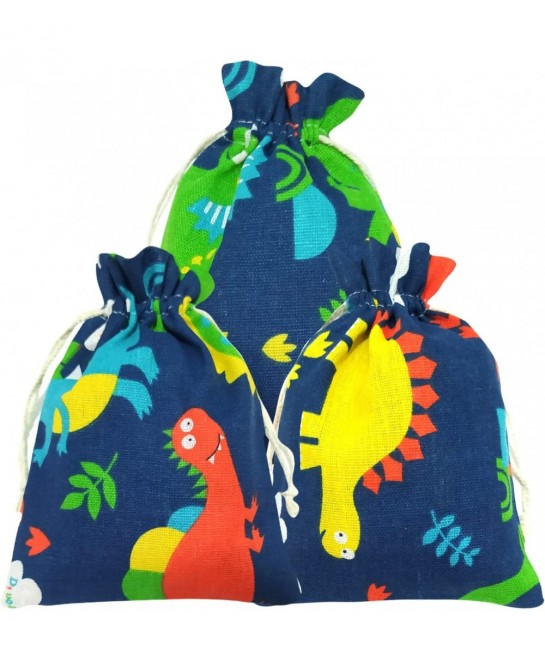 Dinosaur Party Gift Treat Bags Jurassic World Theme Party Drawstring Gift Bag Dino Party Favor Bag for Dinosaur Party Baby Sh...