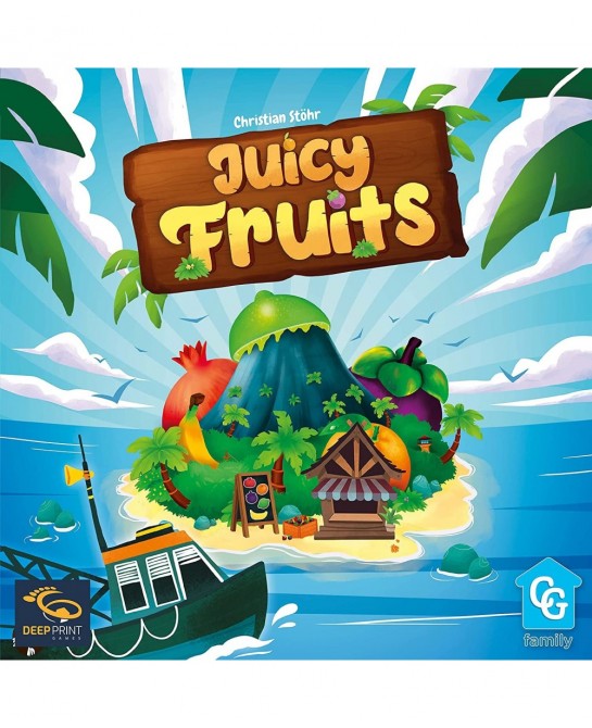Capstone Games: Juicy Fruits Strategy Board Game Quick and Easy Game Grow Delicious Fruit in Paradise 1 to 4 Players 20 to 50...