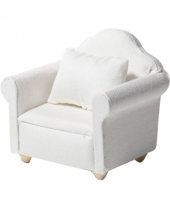 1/12 Dollhouse White Fabric Sofa Set for 1:12 Scales Miniature Dollhouse Furniture Toy Kids Gift A $15.34 Dollhouse Accessories