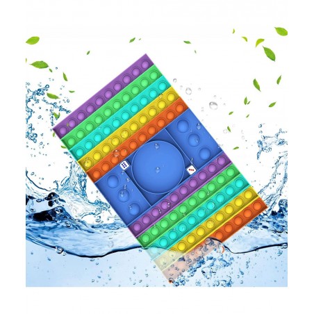 Big Pop Game Fidget Toys with Dice Silicone Chess Board Push Pop Bubble Fidget Sensory Toy to Play with Friends Classmates In...