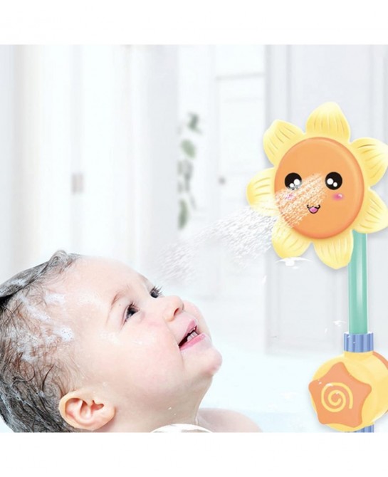 Baby Bath Shower Toy- Sunflower Sprinkler Bath Toy Sprinkler Shower Head Water Spray Bathtub Toy No Battery $43.11 Bathtub Toys
