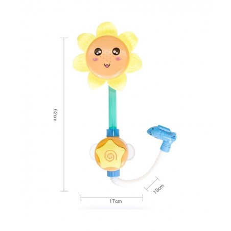 Baby Bath Shower Toy- Sunflower Sprinkler Bath Toy Sprinkler Shower Head Water Spray Bathtub Toy No Battery $43.11 Bathtub Toys