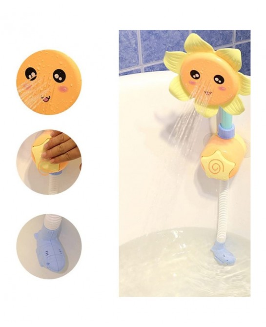 Baby Bath Shower Toy- Sunflower Sprinkler Bath Toy Sprinkler Shower Head Water Spray Bathtub Toy No Battery $43.11 Bathtub Toys