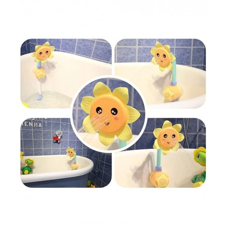 Baby Bath Shower Toy- Sunflower Sprinkler Bath Toy Sprinkler Shower Head Water Spray Bathtub Toy No Battery $43.11 Bathtub Toys